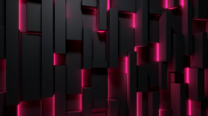Abstract modern black and pink background. Generative AI