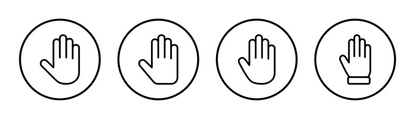 Hand icon set illustration. hand sign and symbol. hand gesture