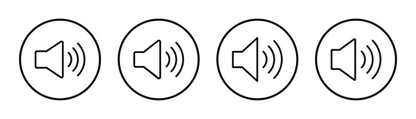 Speaker icon set illustration. volume sign and symbol. loudspeaker icon. sound symbol