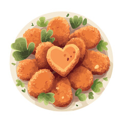 Fresh fried meal with vegetarian ingredients