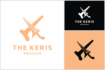 Keris, Kris Heirloom Weapons from Indonesia Vector Design Illustration