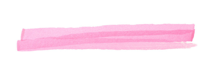 Stroke drawn with pink marker on white background, top view