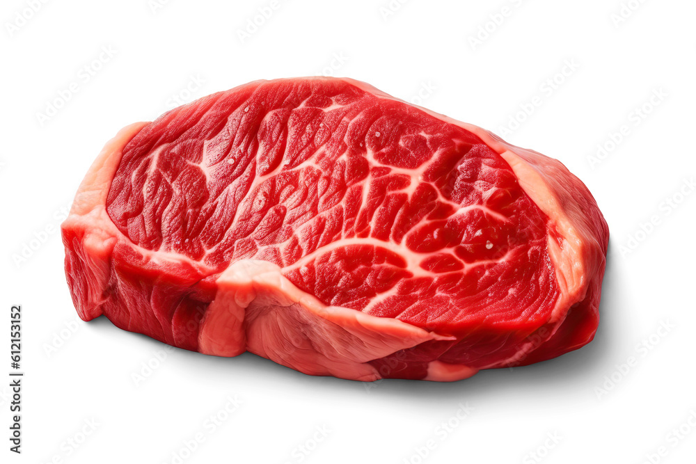 Wall mural Raw beef meat. Ai . Cutout on transparent