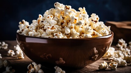 Delicious buttered popcorn popcorn in a bowl with popcorn