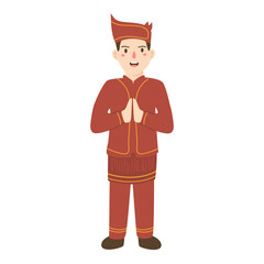 man wearing jambi traditional dress