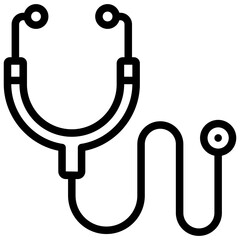 stethoscope icon illustration design with outline