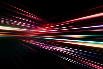 abstract multicolor spectrum background, bright neon rays and colorful glowing lines. AI generated content