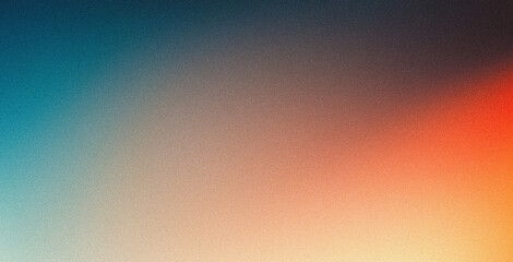 Dark blurred color gradient grainy background teal orange noise texture header poster banner landing page backdrop design