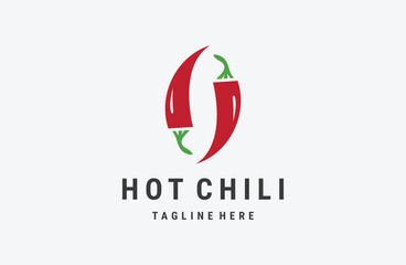 Spicy chili logo icon vector red pepper logo template Premium Vector