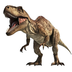 Angry Tyrannosaurus Rex Isolated on Transparent Background - Generative AI  
