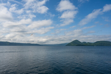 日本の北海道の洞爺湖の美しい風景