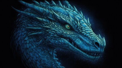 head of  dragon blue