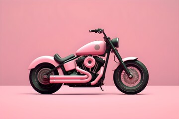Fototapeta na wymiar ピンクのバイク　with generative ai