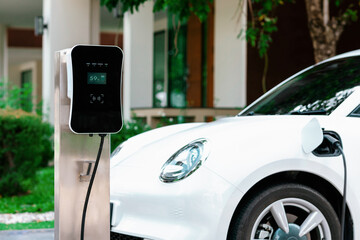 Progressive concept of EV car and home charging station powered by sustainable and clean energy...