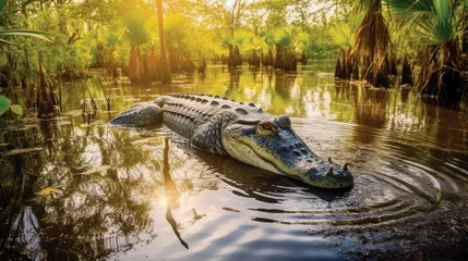 Foto op Plexiglas alligator in the everglades © Stream Skins