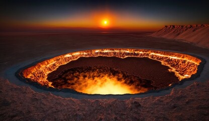Flaming Crater Derweze Turkmenistan