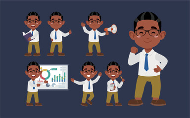 Obraz premium Set of people with different poses