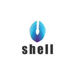 sea shell logo element vector animal and underwater,icon,
