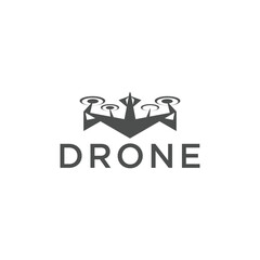 Drone vector logo flat illustration template  modern
