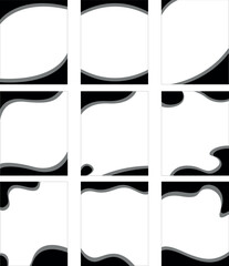 Simple black silhouette frame. The aspect ratio is four to five.