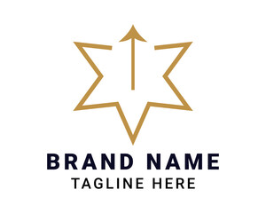 Star Arrow Logo Line, Logo Design. Usable for Business and Brand Identity Logos. Flat Vector Logo Design.