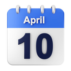 3d calendar icon illustration render