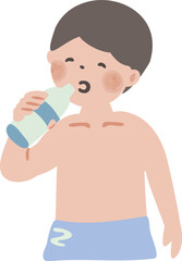 Fototapeta premium 水を飲む男性