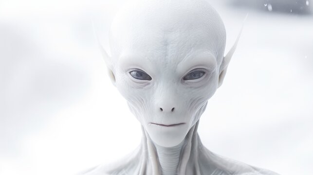 face of a person white alien