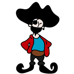 pirate with a pirate skull