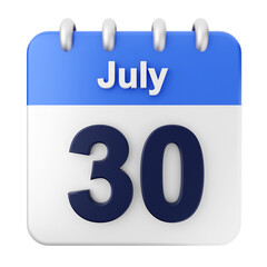 3d calendar icon illustration render