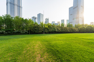 Fototapeta premium city park in shanghai china