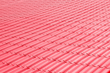 Red roof tiles pattern and background
