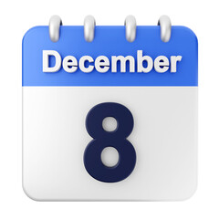 3d calendar icon illustration render