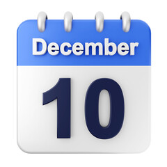 3d calendar december icon illustration render