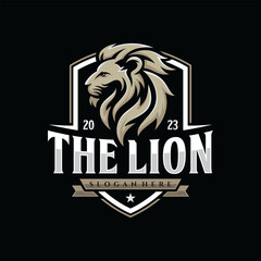vintage Lion logo design vector template. Universal premium elegant creative symbol.