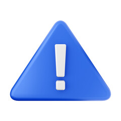 3d caution warning danger alert sing icon illustration render