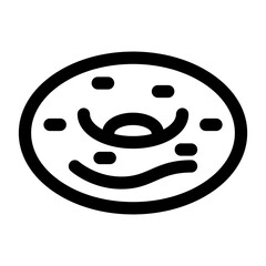 スイーツ、ドーナツを表すラインスタイルのアイコン