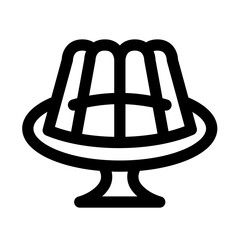 スイーツ、ゼリーを表すラインスタイルのアイコン