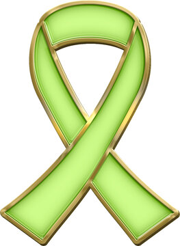 Symbol image Awareness Ribbon Lime green, light green, ribbon, sign of  solidarity, non-Hodgkin's lymphoma, Lyme disease, depression - SuperStock