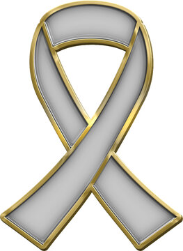 Brain cancer ribbon enamel pin