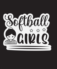Softball Mom. Baseball T-Shirt design, Vector graphics, typographic posters, or banners.