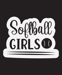 Softball Mom. Baseball T-Shirt design, Vector graphics, typographic posters, or banners.