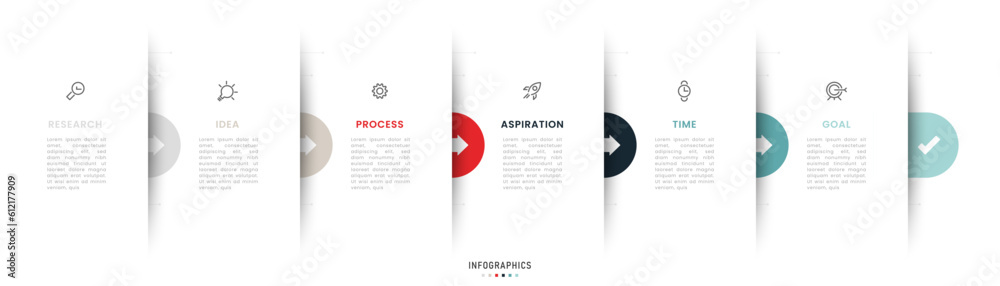 Wall mural vector infographic label design template with icons and 6 options or steps. can be used for process 