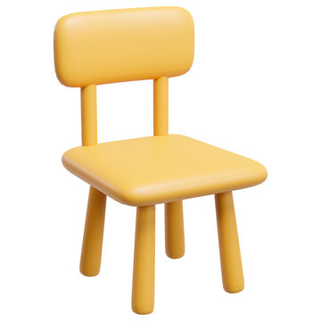Chair icon 3d render