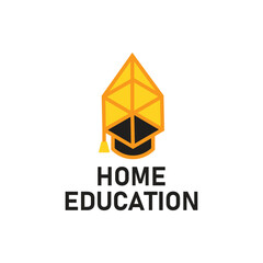 Home education logo. Simple, modern,  unique.