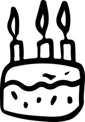 doodle birthday cake