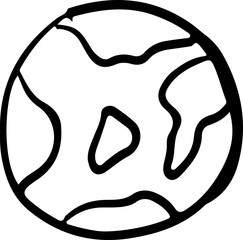 doodle earth,  world cartoon hand drawn