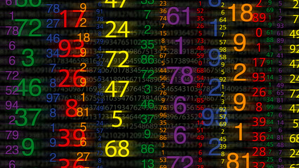A banner image of different coloured numbers representing various kinds of data collected for business intelligence analysis