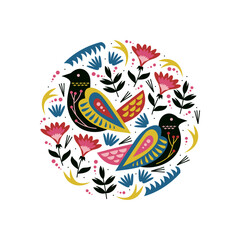 Twin Bird Illustration