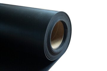 Black-White Rubber flange gasket on white background.